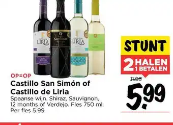 Vomar Voordeelmarkt Castillo San Simón Of Castillo De Liria 750ml aanbieding