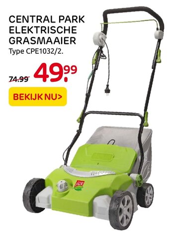 Praxis Central park elektrische grasmaaier aanbieding