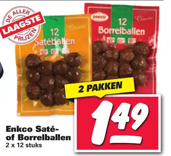 Nettorama Enkco sate- of borrelballen 2 x 12 stuks aanbieding