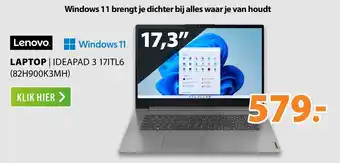 Expert Lenovo Laptop IdeaPad 3 17ITL6 aanbieding