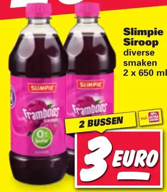 Nettorama Slimpie siroop 2 x 650ml aanbieding