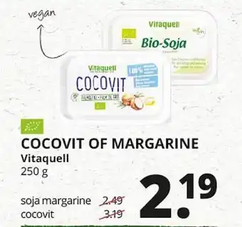 Natuurwinkel Cocovit Of Margarine Vitaquell 250g aanbieding