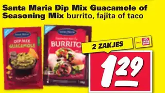 Nettorama Santa maria dip mix guacamole of seasoning mix aanbieding