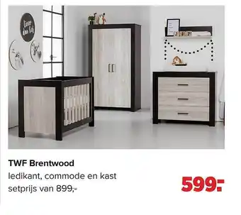 Baby-Dump TWF Brentwood Ledikant, Commode En Kast aanbieding