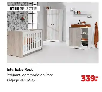 Baby-Dump Interbaby Rock Ledikant, Commode En Kast aanbieding