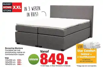 Budget Home Store Boxspring Montana aanbieding