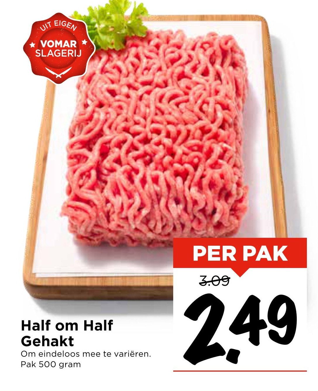 Half om Half Gehakt aanbieding bij Vomar
