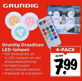 Vomar Voordeelmarkt Grundig Draadloze LED-lampen aanbieding