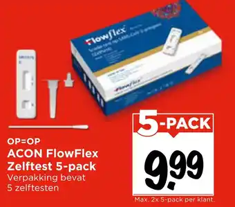 Vomar Voordeelmarkt ACON FlowFlex Zelftest 5-pack aanbieding