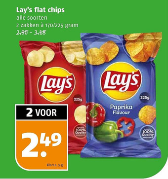 Poiesz Lay's flat chips aanbieding