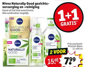 Kruidvat Nivea Naturally Good gezichts verzorging en -reiniging aanbieding