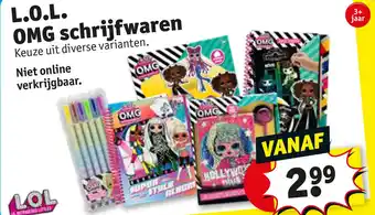 Kruidvat L.O.L. OMG schrijfwaren aanbieding