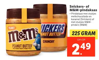 Lidl Snickers- of M&M-pindakaas aanbieding