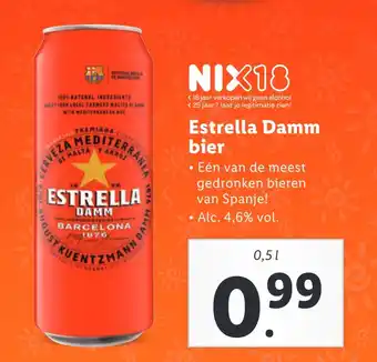 Lidl Estrella Damm bier aanbieding