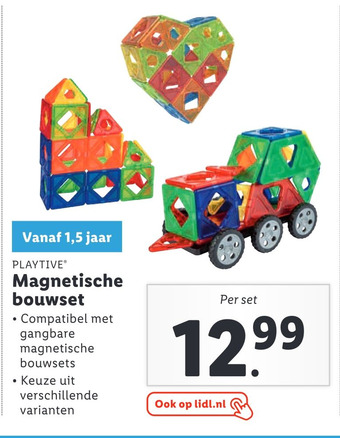 Lidl PLAYTIVE Magnetische bouwset aanbieding