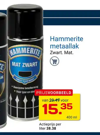 Kluswijs Hammerite metaallak 400 ml aanbieding