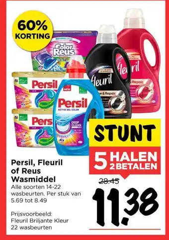 Vomar Voordeelmarkt Persil, fleuril of reus wasmiddel aanbieding