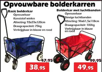 iTEK Opvouwbare bolderkarren aanbieding