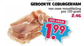 Boon`s Markt Gerookte coburgerham 100 gram aanbieding