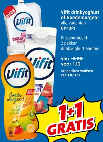 Boni Vifit drinkyoghurt of goedemorgen! aanbieding