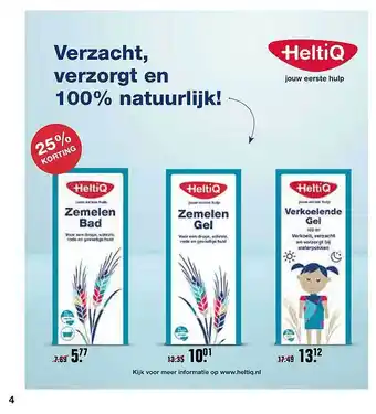 De Online Drogist Heltiq zemelen bad, heltiq zemelen gel of heltiq verkoelende gel aanbieding