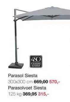 Boer Staphorst Parasol siesta of parasolvoet siesta aanbieding