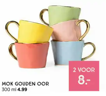 Xenos Mok gouden oor 300ml aanbieding