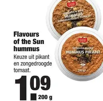 ALDI Flavours of the sun hummus 200 gram aanbieding