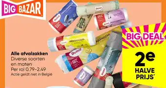 Big Bazar Alle afvalzakken aanbieding