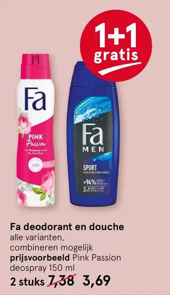 Etos Fa deodorant en douche aanbieding