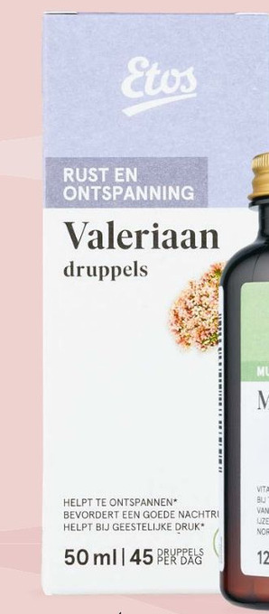 Etos Etos Valeriaan Druppels 50 ml aanbieding