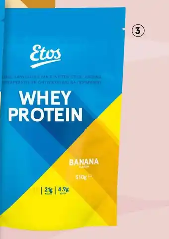 Etos Etos Whey Protein Banana Flavour aanbieding