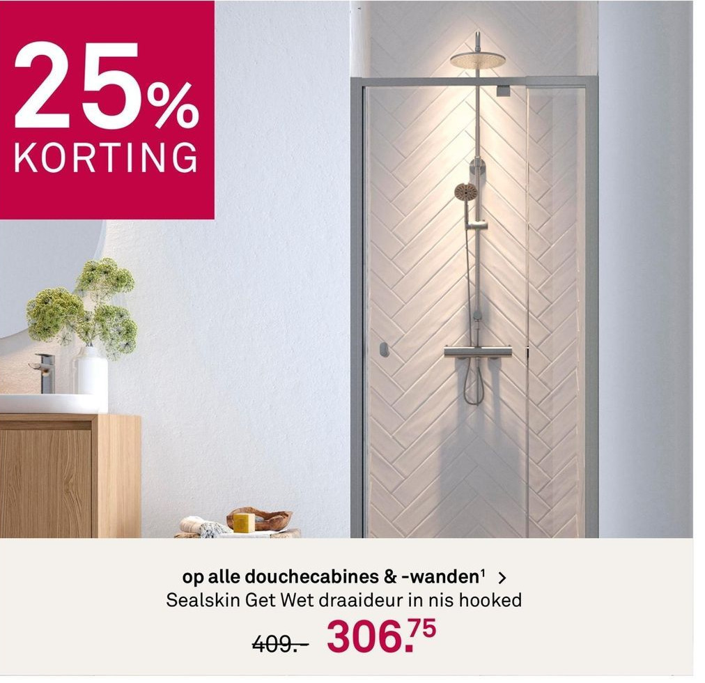 op alle douchecabines & wanden' aanbieding bij Karwei