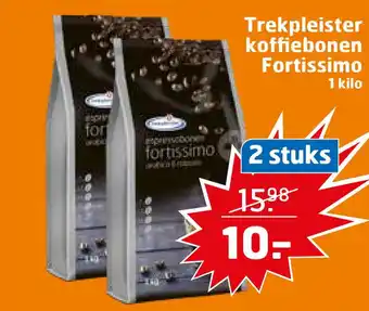 Trekpleister Trekpleister koffiebonen Fortissimo 1 kilo aanbieding