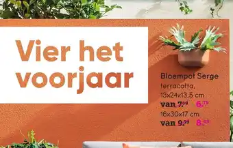 Leen Bakker Bloempot Serge 13*24*13.5cm aanbieding