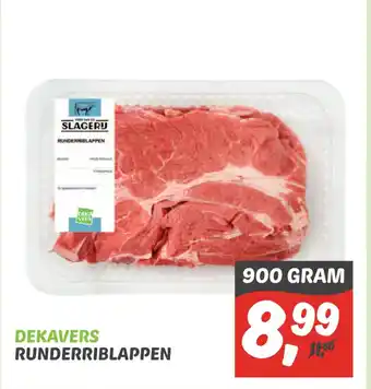 Dekamarkt RUNDERRIBLAPPEN aanbieding