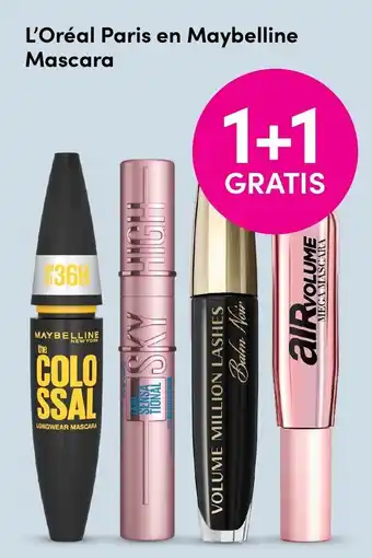 DA L'Oreal Paris en Maybelline Mascara aanbieding