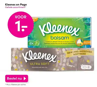 DA Kleenex en Page aanbieding