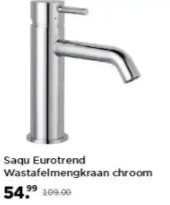 Saniweb Saqu Eurotrend wastafelkraan chroom aanbieding