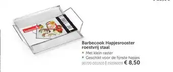 Aveve Barbecook hapjesrooster roestvrij staal aanbieding