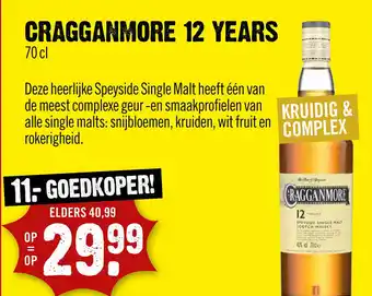 Dirck 3 Cragganmore single malt 12 years whisky 70 cl aanbieding