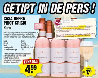 Dirck 3 Casa defra  pinot grigio 75 cl aanbieding