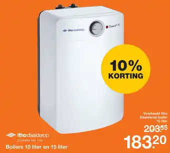 BOUWMAAT Boilers 10 kliter en 15 liter aanbieding