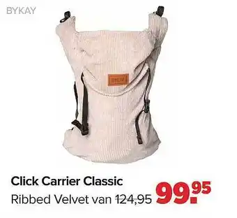 Baby-Dump Bykay click carrier classic ribbed velvet aanbieding