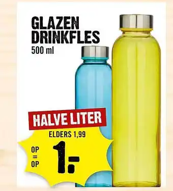 Dirck 3 Glazen drinkfles aanbieding