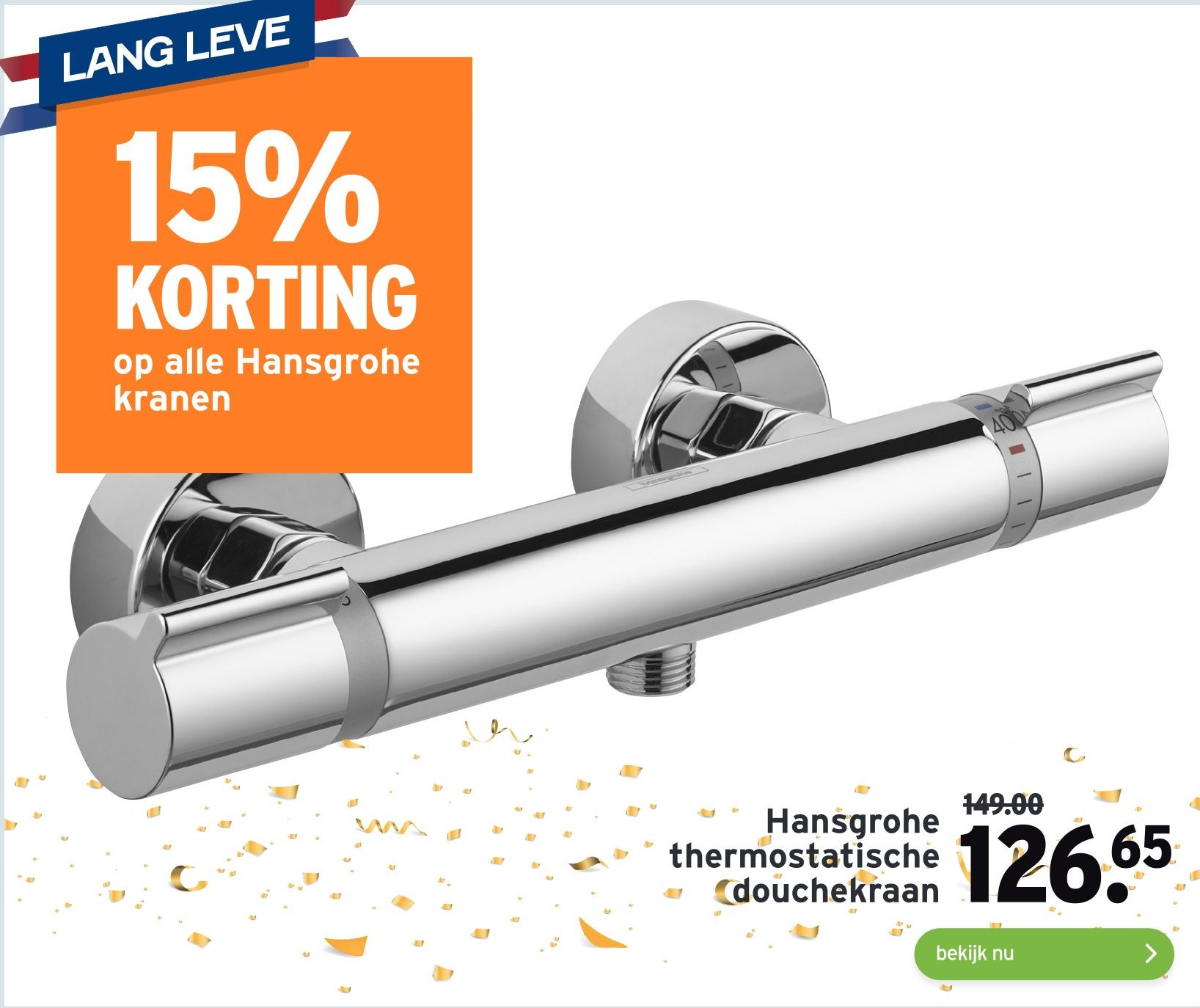 Hansgrohe thermostatische (douchekraan aanbieding bij GAMMA
