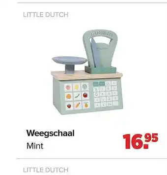 Baby-Dump Little dutch weegschaal mint aanbieding