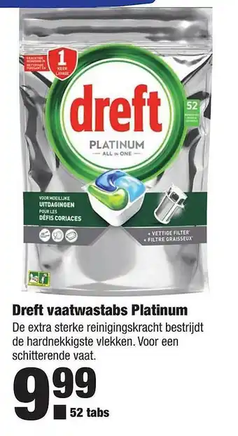 ALDI Dreft vaatwastabs platinum aanbieding