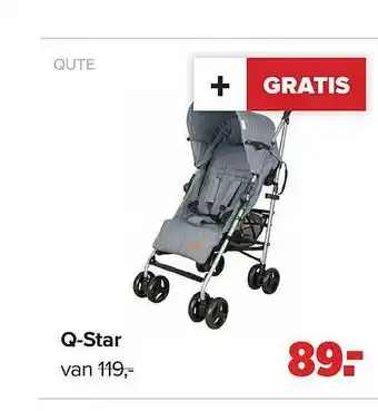 Baby-Dump Qute q-star buggy aanbieding