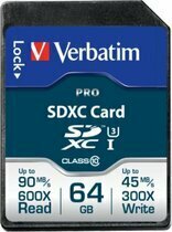Bol.com Verbatim SDXC UHS-3 geheugenkaart / 64GB aanbieding